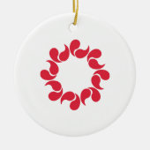 Flagge der Präfektur Saitama, Japan Keramik Ornament (Vorne)