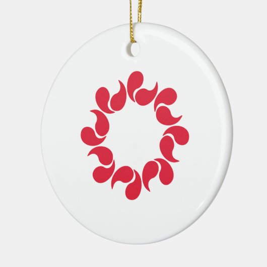 Flagge der Präfektur Saitama, Japan Keramik Ornament (Links)