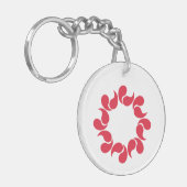 Flagge der Präfektur Saitama, Japan Schlüsselanhänger (Vorderseite links)