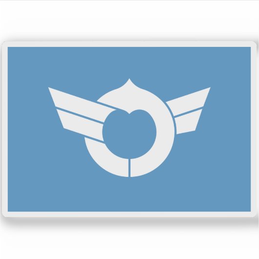 Flagge der Präfektur Shiga, Japan Aufkleber (Vorderseite)