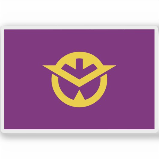 Flagge der Präfektur Tokama, Japan Aufkleber (Vorderseite)