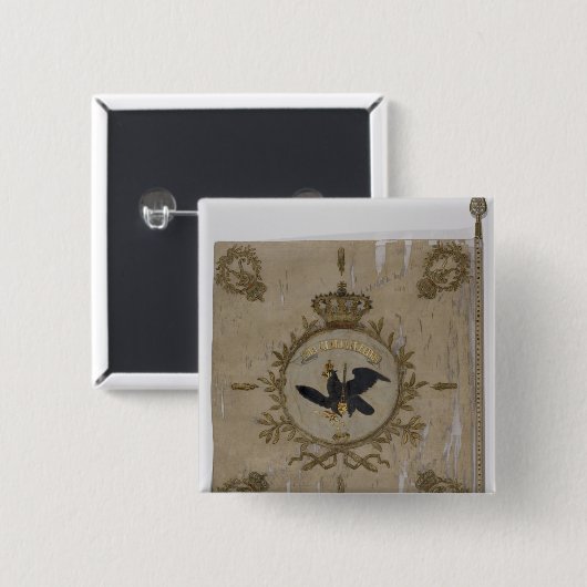 Flagge der preussischen Infanterie Button (Vorne & Hinten)