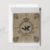 Flagge der preußischen Infanterie Postkarte (Vorne/Hinten)