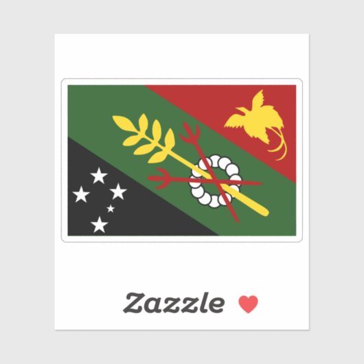 Flagge der Provinz Chimbu (Simbu), Papua Neue Guin Aufkleber (Blatt)