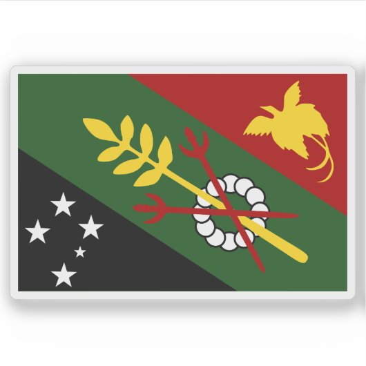 Flagge der Provinz Chimbu (Simbu), Papua Neue Guin Aufkleber (Vorderseite)