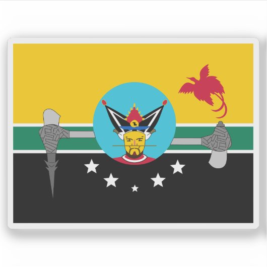 Flagge der Provinz Hela, Papua Neue Guinea Aufkleber (Vorderseite)