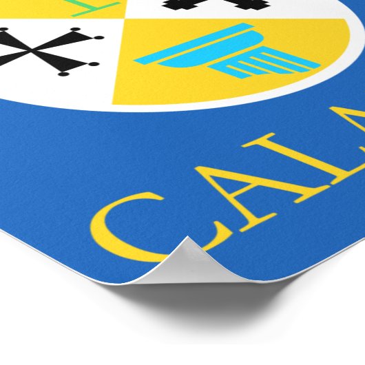 Flagge der Provinz Kalabrien Poster (Ecke)