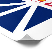 Flagge der Provinz Neufundland und Labrador Poster (Ecke)