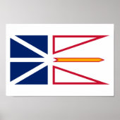 Flagge der Provinz Neufundland und Labrador Poster (Vorne)