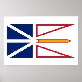 Flagge der Provinz Neufundland und Labrador Poster