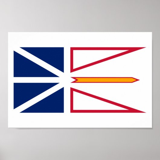 Flagge der Provinz Neufundland und Labrador Poster (Vorne)