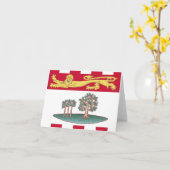 Flagge der Provinz Prince Edward Island Karte (Gelbe Blume)