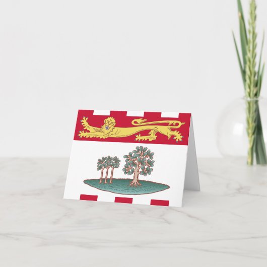 Flagge der Provinz Prince Edward Island Karte (Vorderseite)
