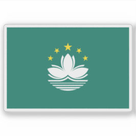 Flagge der Region Macau (Macau), China Aufkleber