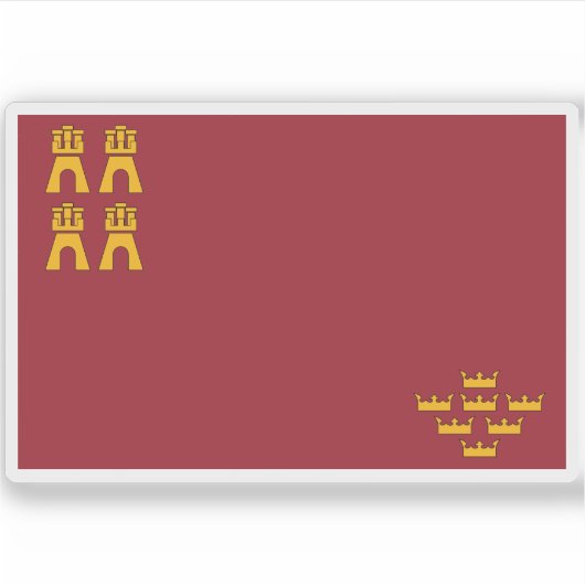 Flagge der Region Murcia Aufkleber (Vorderseite)