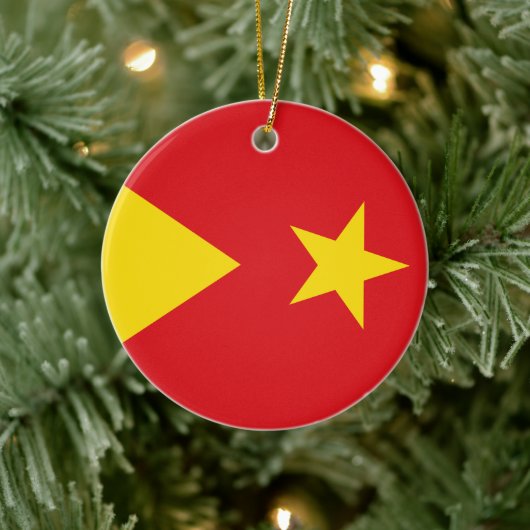 Flagge der Region Tigray Keramik Ornament (Baum)