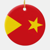 Flagge der Region Tigray Keramik Ornament (Hinten)