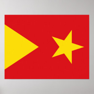 Flagge der Region Tigray Poster