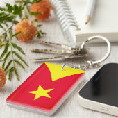 Flagge der Region Tigray Schlüsselanhänger (Vorderseite rechts)