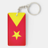 Flagge der Region Tigray Schlüsselanhänger (Rückseite)