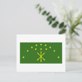 Flagge der Republik Adygea Postkarte (Stehend Vorderseite)