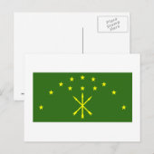 Flagge der Republik Adygea Postkarte (Vorne/Hinten)