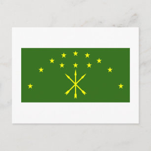 Flagge der Republik Adygea Postkarte