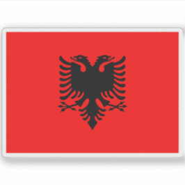 Flagge der Republik Albanien Aufkleber