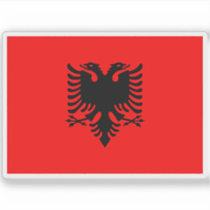 Flagge der Republik Albanien Aufkleber