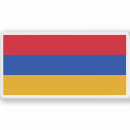 Flagge der Republik Armenien Aufkleber (Vorderseite)
