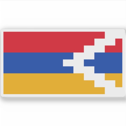Flagge der Republik Artsakh Aufkleber (Vorderseite)