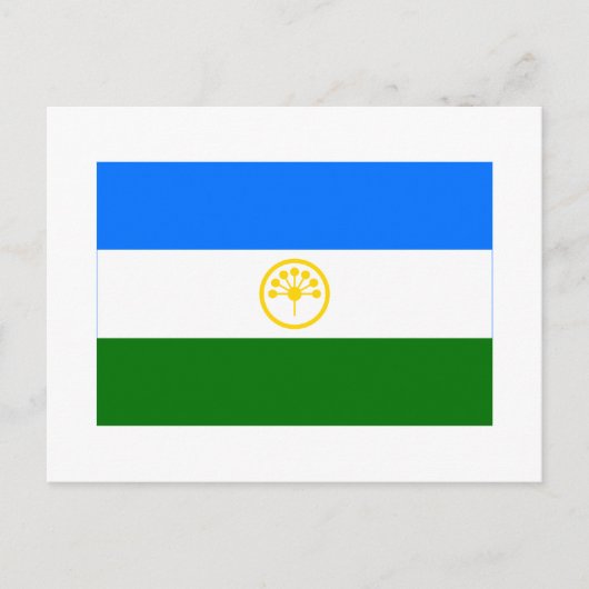 Flagge der Republik Baschkortostan Postkarte (Vorderseite)