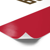 Flagge der Republik Bonsai Poster (Ecke)