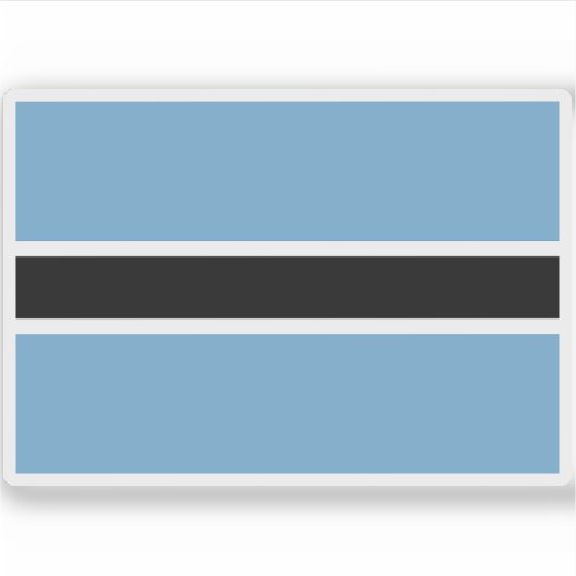 Flagge der Republik Botswana Aufkleber (Vorderseite)