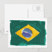 Flagge der Republik Brasilien Postkarte (Vorne/Hinten)