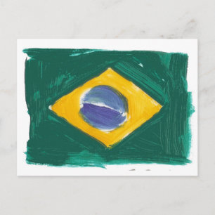 Flagge der Republik Brasilien Postkarte