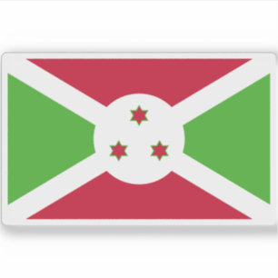 Flagge der Republik Burundi Aufkleber