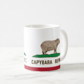 Flagge der Republik Capybara Kaffeetasse (VorderseiteRechts)