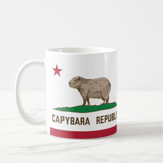Flagge der Republik Capybara Kaffeetasse (Links)