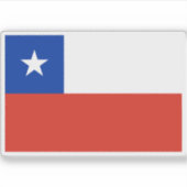 Flagge der Republik Chile Aufkleber (Vorderseite)