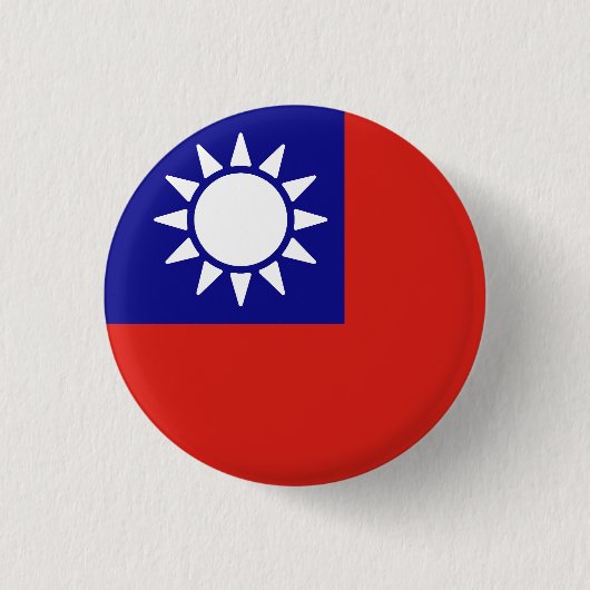 Flagge der Republik China Button (Vorderseite)