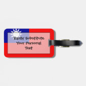 Flagge der Republik China Persönliche Easy-ID Gepäckanhänger (Rückseite horizontal)