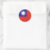 Flagge der Republik China Runder Aufkleber (Tasche)