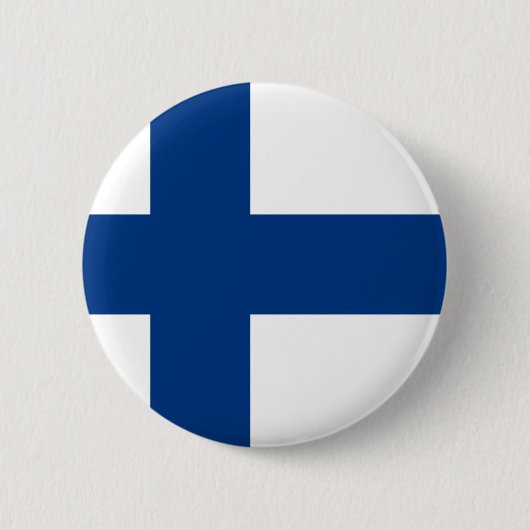 Flagge der Republik Finnland Button (Vorderseite)