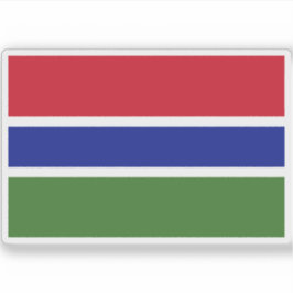 Flagge der Republik Gambia Aufkleber