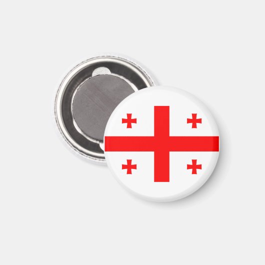 Flagge der Republik Georgien Magnet (Vorderseite/Rückseite)
