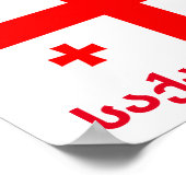 Flagge der Republik Georgien Poster (Ecke)