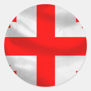 Flagge der Republik Georgien Runder Aufkleber