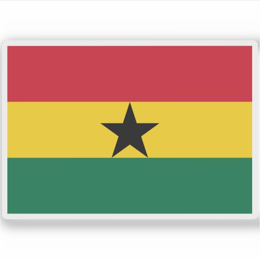 Flagge der Republik Ghana Aufkleber (Vorderseite)