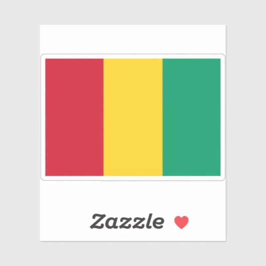 Flagge der Republik Guinea Aufkleber (Blatt)